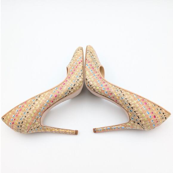 Jessica Simpson Prizma High Heel Pumps Women's Natural Multi Size US6M EU36.5 - Picture 6 of 10